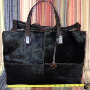 Pulicati Brown Leather & Calf / Pony Hair Tote